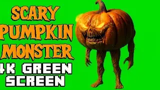 Scary Pumpkin Monster 4K Green Screen | Halloween Horror VFX | Free Green Screen |