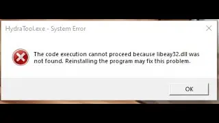Hydra Tool libeay32.dll error fix