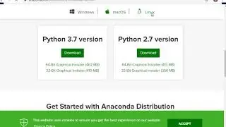 How to download anaconda python 2.7 and 3.7 version for Windows, Linux and Mac