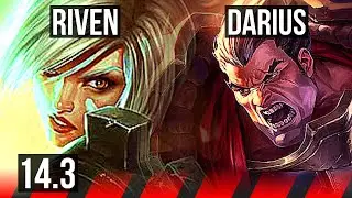 RIVEN vs DARIUS (TOP) | 7 solo kills, 300+ games | KR Master | 14.3