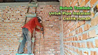 Quick way to break down walls to install pipes for home electrical installations