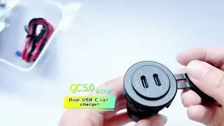 QC5 0 Daul USB C Car Charger