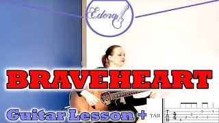 BRAVEHEART Fingerstyle Guitar Tutorial - A Gift of a Thistle Soundtrack