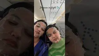 our skincare in flight ✈️😂 piche dekho 😂 