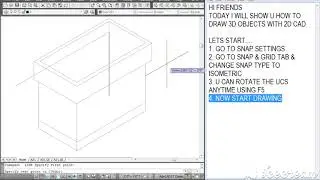 How to Draw 3D objects in 2D cad