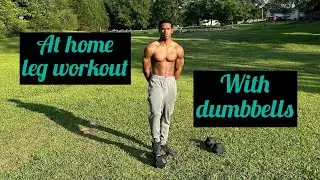 At home leg workout with dumbbells