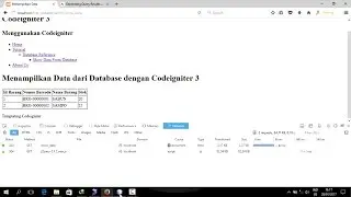 Tutorial Codeigniter 3 -  4. How to Show Data From Database