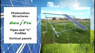 Pipes C profiles vertical pfotovoltaic panels
