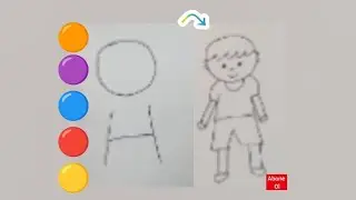 O ve H harfinden erkek çocuk çizimi eğlenceli çizimler sevimli çizimler
