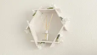DIY Полка сота из палочек, шпателей