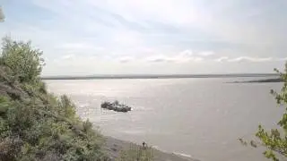 Паром на реке Амур Корабль на реке hd720