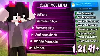 The New Most *Insane* Hacked Mod Menu Client for MCPE 1.21.41+