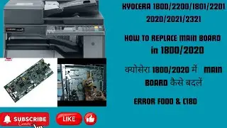 HOW TO REPLACE MAIN BOARD IN KYOCERA 1800/2020 ! HOW TO REMOVE F000 IN KYOCERA 1800/2020