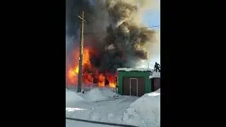 Пожар Мыски Первомайская