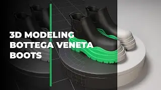 3D Modeling Bottega Veneta Chelsea Boots #3d #3danimation #3dart #shoes #bottegaveneta #maya