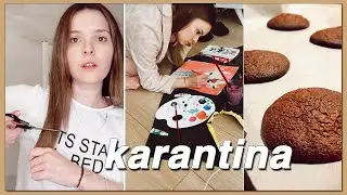 EVDE SAÇ KESİMİ, BROWNIE KURABİYE, TUVAL BOYAMA.. | Karantina Vlog 🎨
