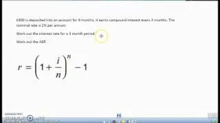 APR & AER, AQA Core Maths Level 3 (Mathmatical Studies)
