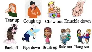 phrasal verbs with meaning example and synonyms |Cough up ,Tear up Chew out 