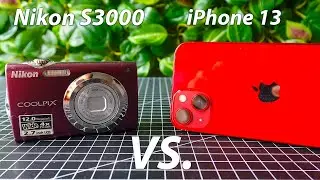 Nikon Coolpix s3000 vs Apple iPhone 13 camera comparison with test footage