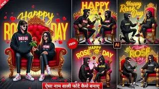 Rose day ai photo editing | Rose day ai image generator | Happy rose day name video editing