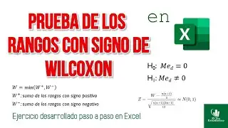 Cómo hacer el test de RANGOS CON SIGNOS DE WILCOXON ✅en Excel ⭐⭐⭐