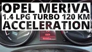 Opel Meriva 1.4 LPG Turbo 120 hp (MT) - acceleration 0-100 km/h