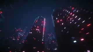 Sci-Fi Night Cyberpunk City Futuristic Background 4K Vj Loop Video | No Copyright Motion Loop Video