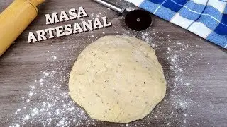 Como hacer Masa de PIZZA 🍕👨‍🍳 ARTESANAL Sin Levadura | Deliciosa Receta CASERA
