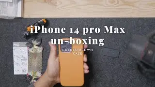 Unbox iphone 14 pro max with golden brown case - yes it's here!