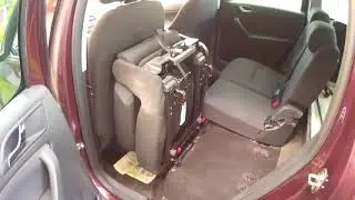 шкода йети - снимаем заднее сиденье.
