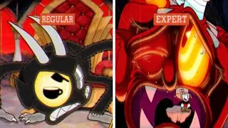Cuphead - Regular VS Expert Mode Comparison (No Damage) - The Devil