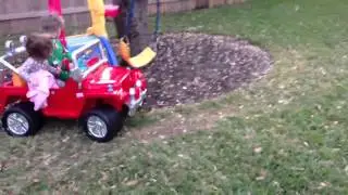 Walter's first drive in his new Jeep with Molly