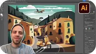 Text zu Vektorgrafik in Illustrator - Szene in Adobe Illustrator erstellen | Tutorial [deutsch]