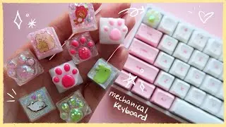 Making Custom Key Caps with Resin for the First Time ✨ CoolRiceBunnies Kawaii DIY Watch Me Craft
