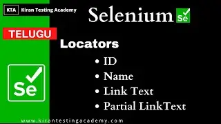 Locators Part 2  - Identify Web-Elements Using Id , Name , Linktext , Partial Link Locators selenium