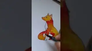 fox drawing, Fuchs malen #shorts #art #drawing #malen #sketch #zeichnen #fox #fuchs #ink #inkbrush