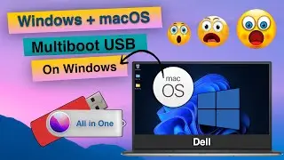 How to create macOS Monterey & Windows 11 Multi bootable USB Drive on Windows Computer |     OMG😱😱