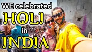 CRAZY HOLI Celebration in INDIA - we went to the Birthplace of Holi