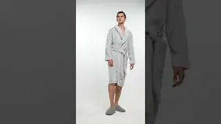 HomeOne халат махровый серый