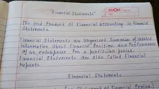 Financial statement - Introduction and meaning, Meaning of financial statement