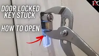 DOOR LOCKED - Key Stuck In Door Keyhole - How To Snap OFF Door Cylinder - NO Allen Key Needed