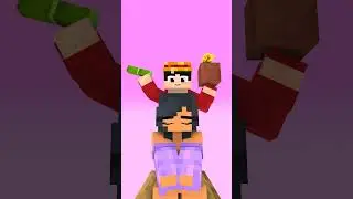 left or right with aphmau and luffy #minecraft #memes #shorts
