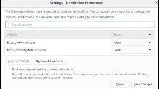 How to block website notifications in Firefox