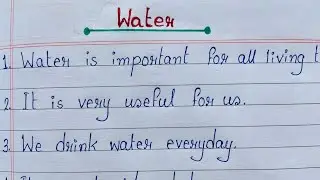 Essay writing on Water | English Essay Writing in English