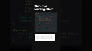Here is how you create placeholder shimmer in CSS 🤩