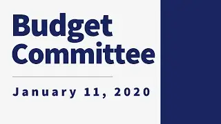 Budget Committee: School Board January 11, 2020