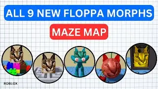 How To Find All 9 New Floppas in Maze Map | Roblox Find The Floppa Morphs