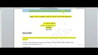 CS501 Assignment 2 Solution 2023 || CS501 Assignment 2 Solution FALL 2022