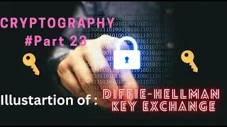 Cryptography Part 23 :- Illustration of DHKE (Diffie Hellman Key Exchange) #cryptography #video