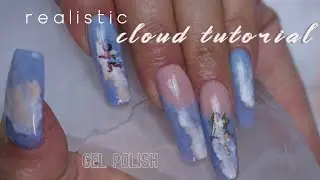 REALISTIC clouds using gel polish
